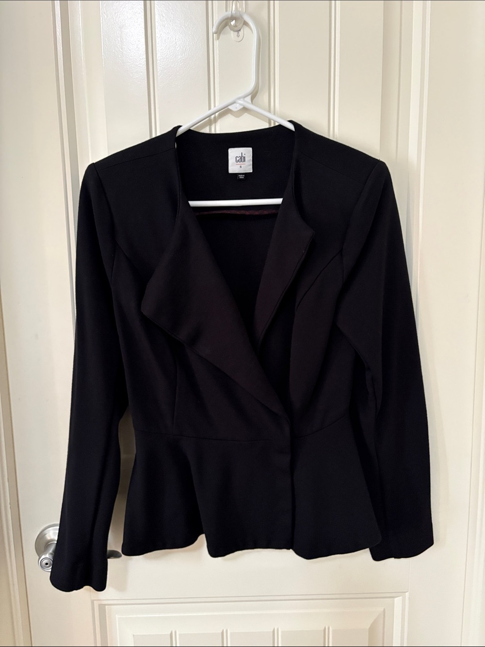 CAbi Black Peplum-Style Blazer Jacket